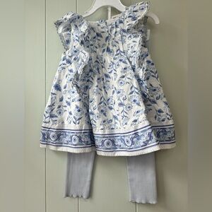 Cupcakes and Cashmere Blue Floral Dress Set With Pants